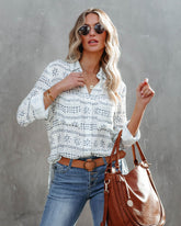 Ungewöhnlich warmes Button-Down-Oberteil